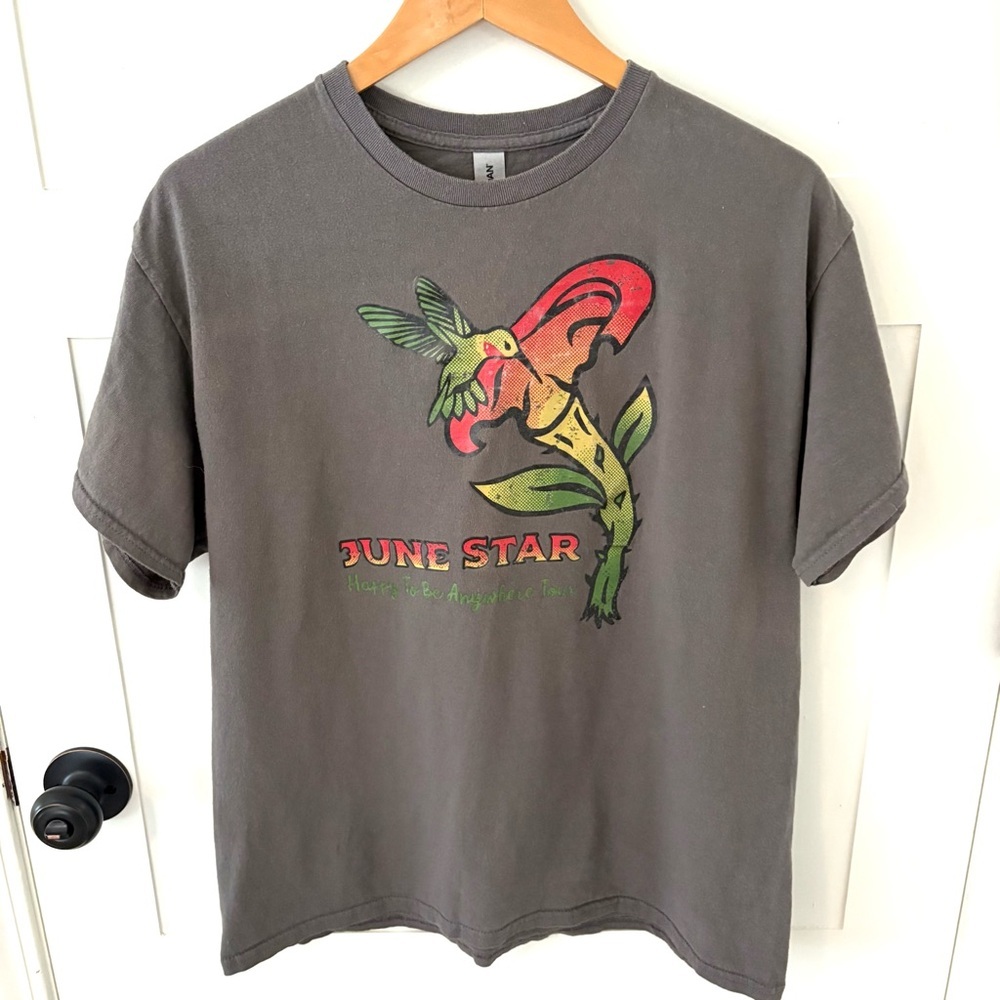 June Star Happy to be Anywhere Tour Band Tee. Size Large.
